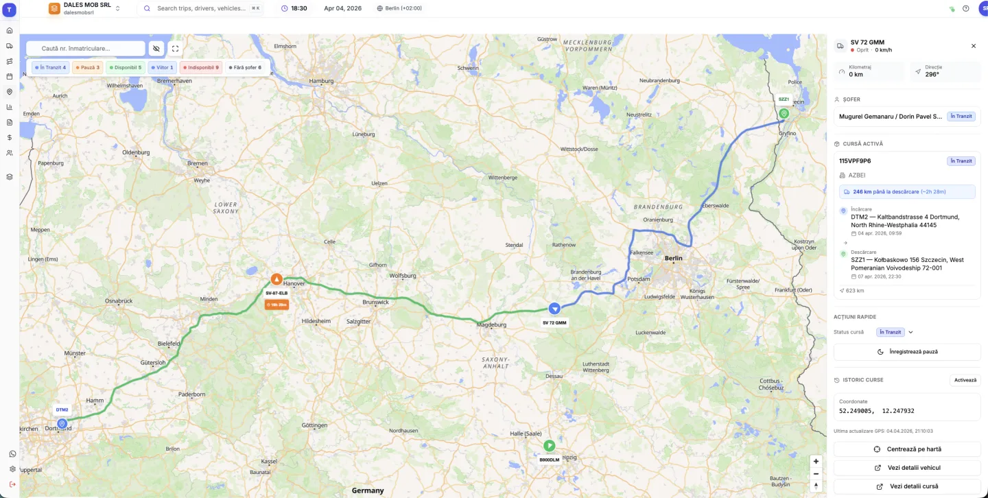 Tracknamic Integration für truckTMS